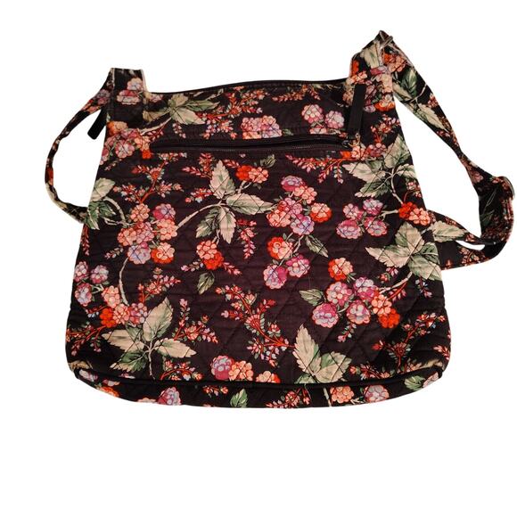 Vera Bradley Crossbody – Black with Pink Floral Cluster – Very Good Condition - Picture 3 of 8
